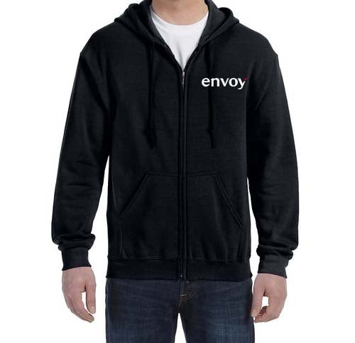 Envoy Airlines Zipped Hooded Sweatshirt Embroidered