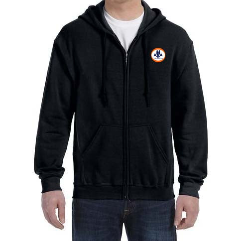 American Airlines 1962 AA Logo Zipped Hooded Sweatshirt Embroidered