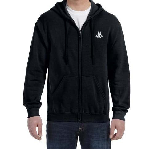 American Airlines 1940's AA Logo Zipped Hooded Sweatshirt Embroidered