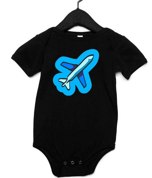 Baby Blue Plane Infant Onesie