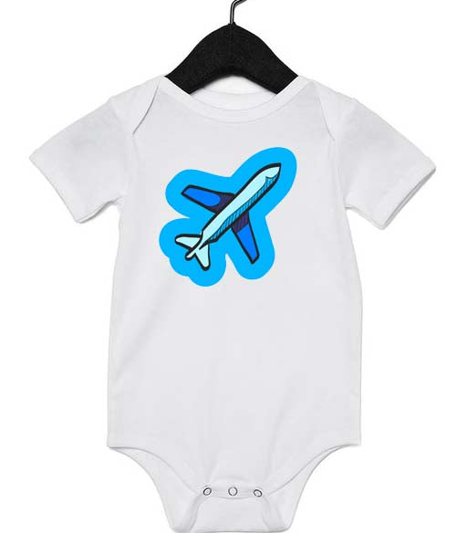 Baby Blue Plane Infant Onesie