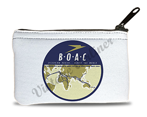 British Overseas Airways Corporation (BOAC) Bag Sticker Rectangular Coin Purse