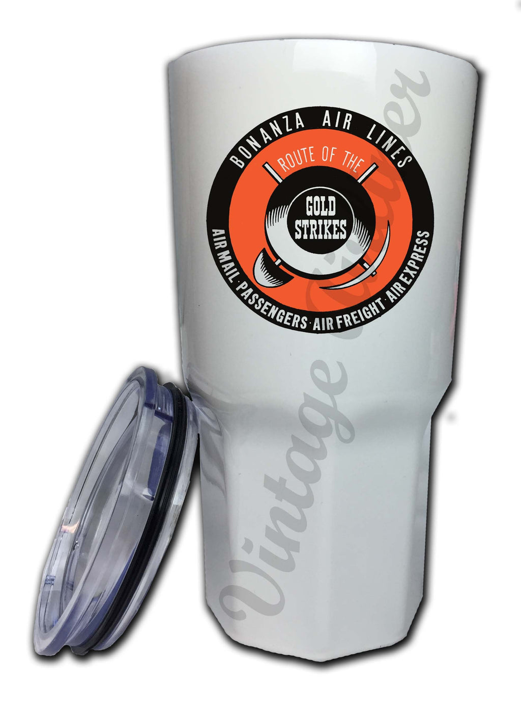 Bonanza Air Lines 1950's Vintage Bag Sticker  Tumbler