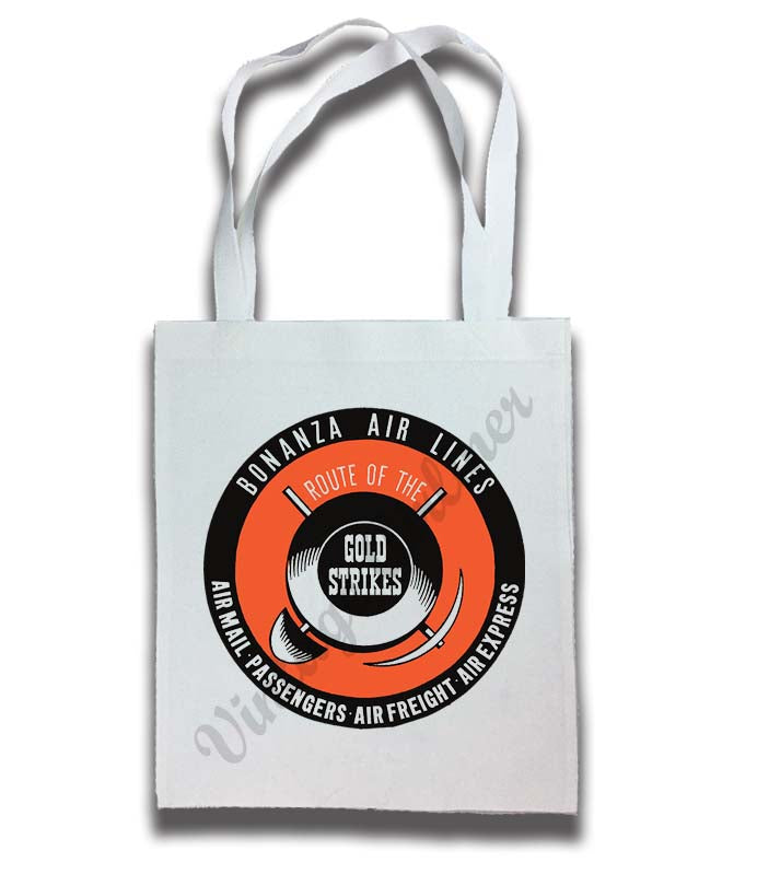 Bonanza Air Lines Vintage 1950's Tote Bag