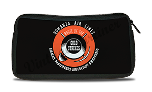 Bonanza Air Lines Vintage 1950's Bag Sticker Travel Pouch
