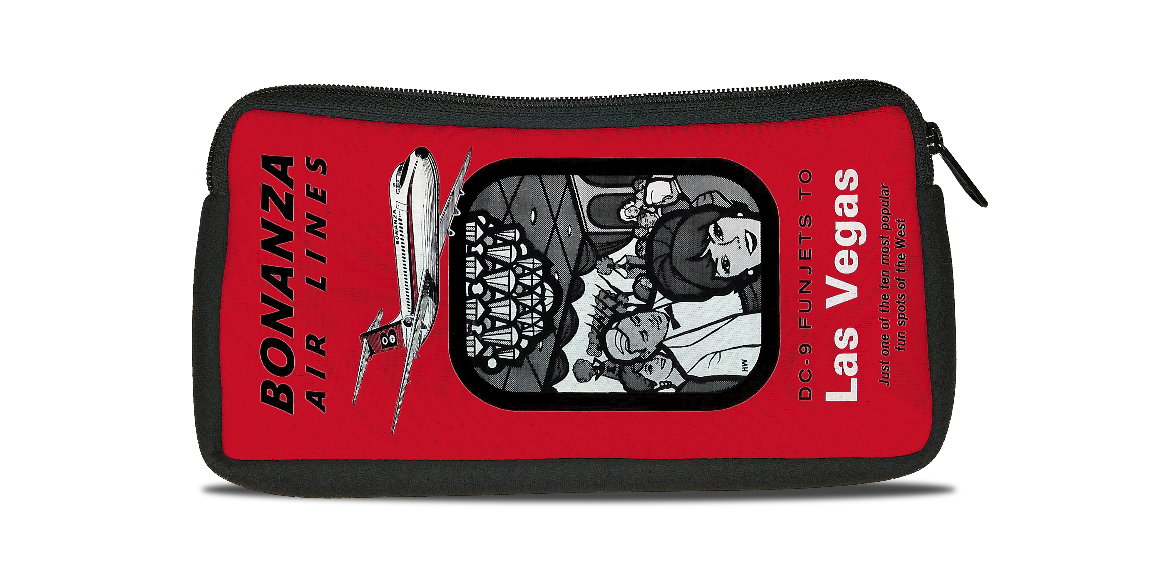Bonanza Air Lines Timetable Cover Travel Pouch