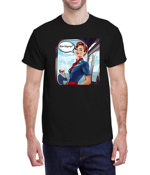 Vintage Flight Stewardess T-Shirt
