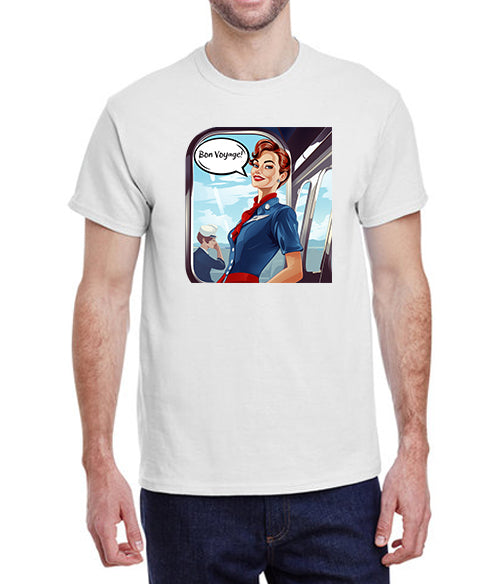 Vintage Flight Stewardess T-Shirt