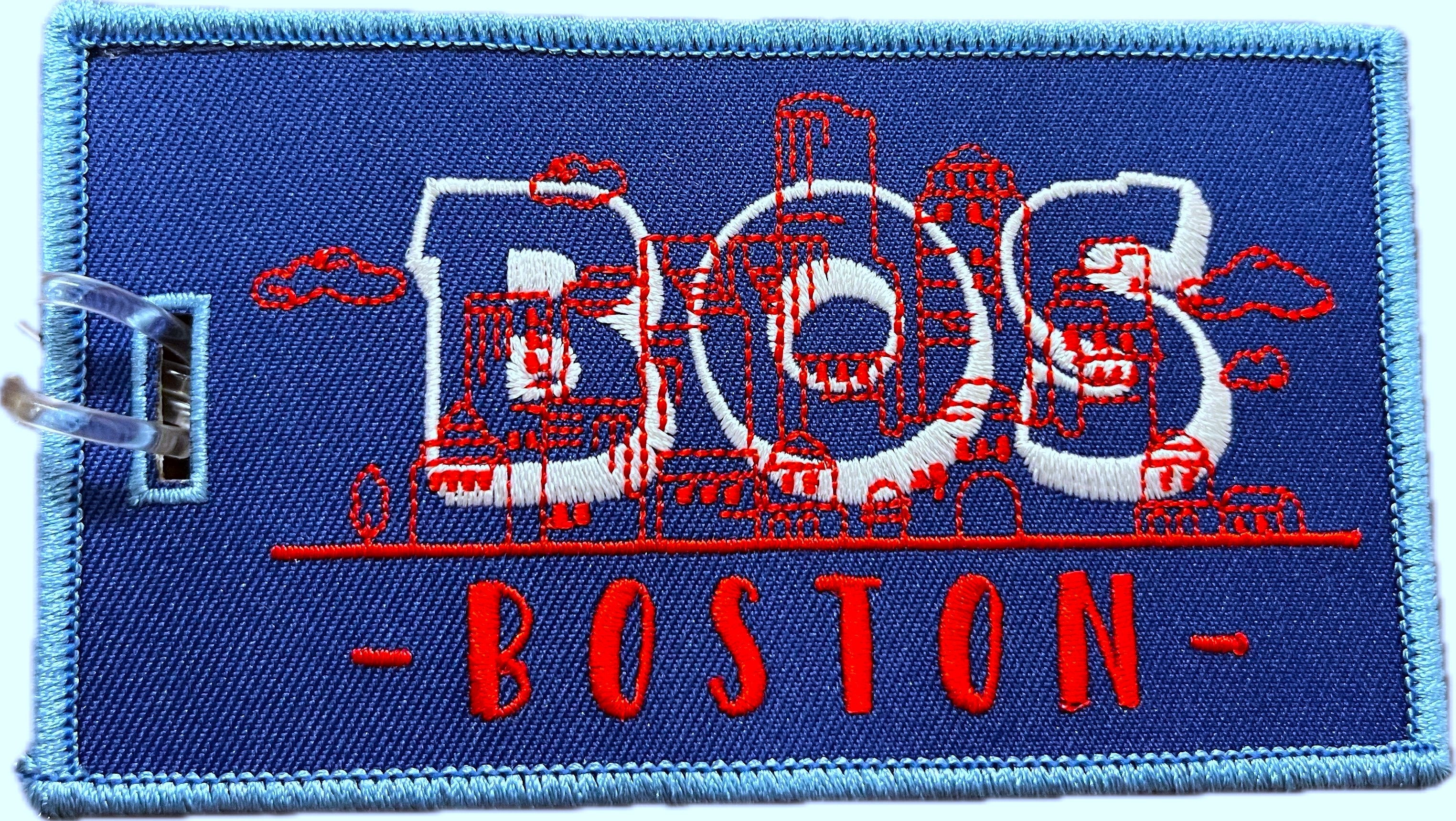 Boston - Embroidered Bag Tag