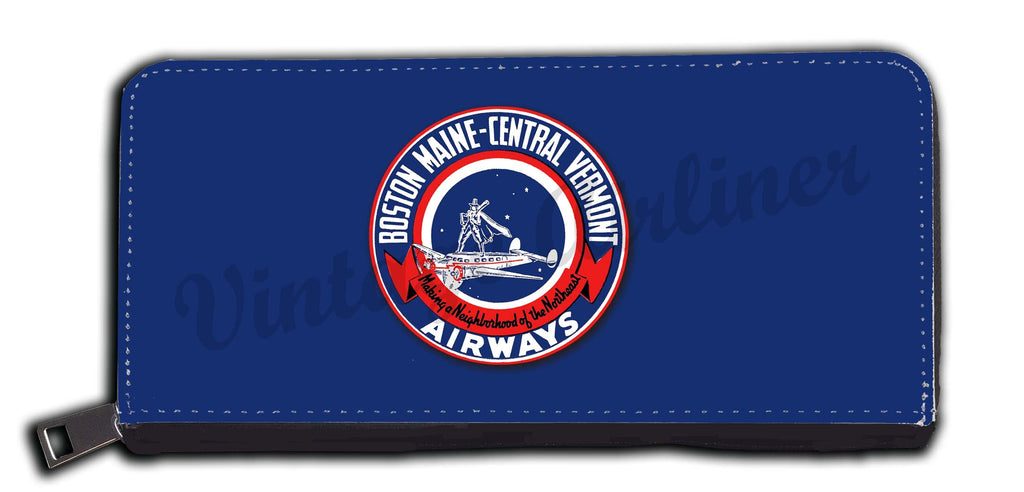 Boston Maine Central Vermont Vintage Bag Sticker Wallet