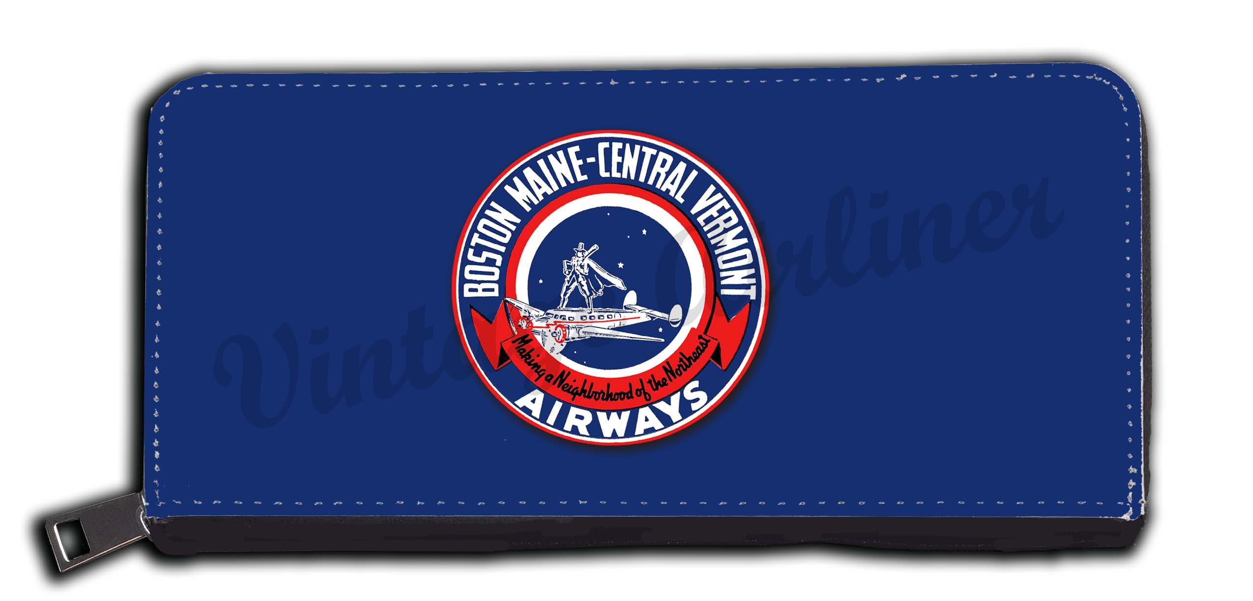Boston Maine Central Vermont Vintage Bag Sticker Wallet