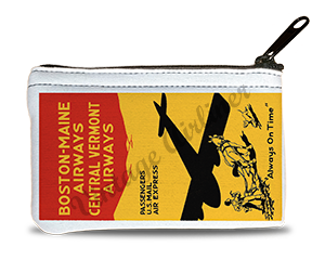 Boston-Maine Airways and Central Vermont Airways 1935 Timetable Rectangular Coin Purse