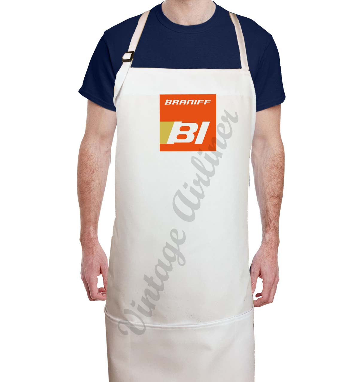 Braniff 1970's Orange Logo Apron