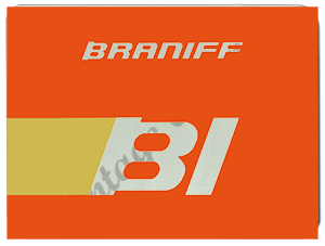 Braniff 1970's Orange Logo Glass Cutting Board