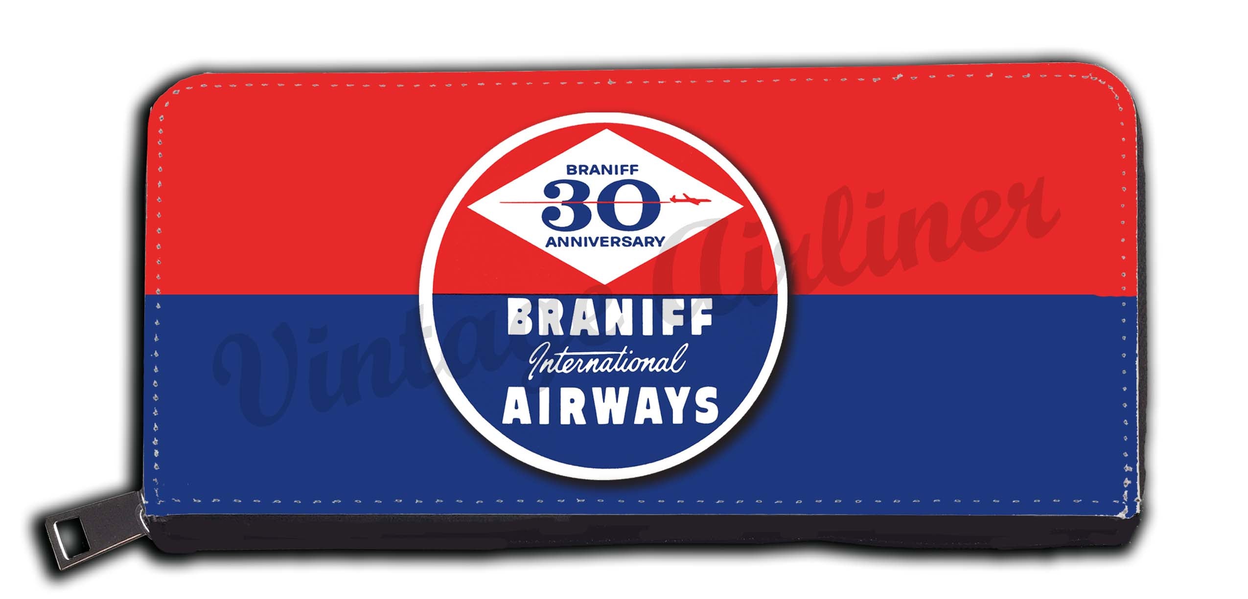 Braniff Airways 30th Anniversary Bag Tag Sticker Wallet