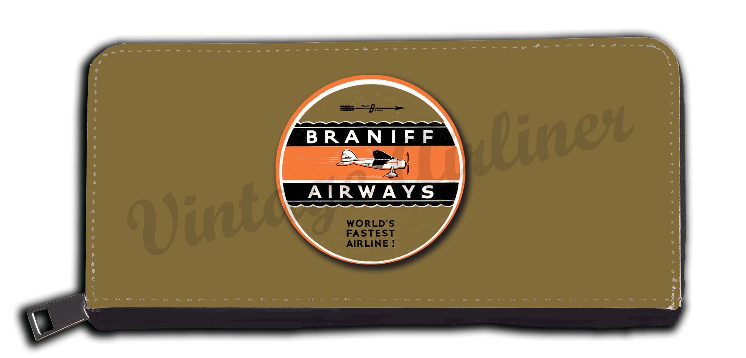 Braniff Airways 1930's Vintage Bag Tag Sticker Wallet