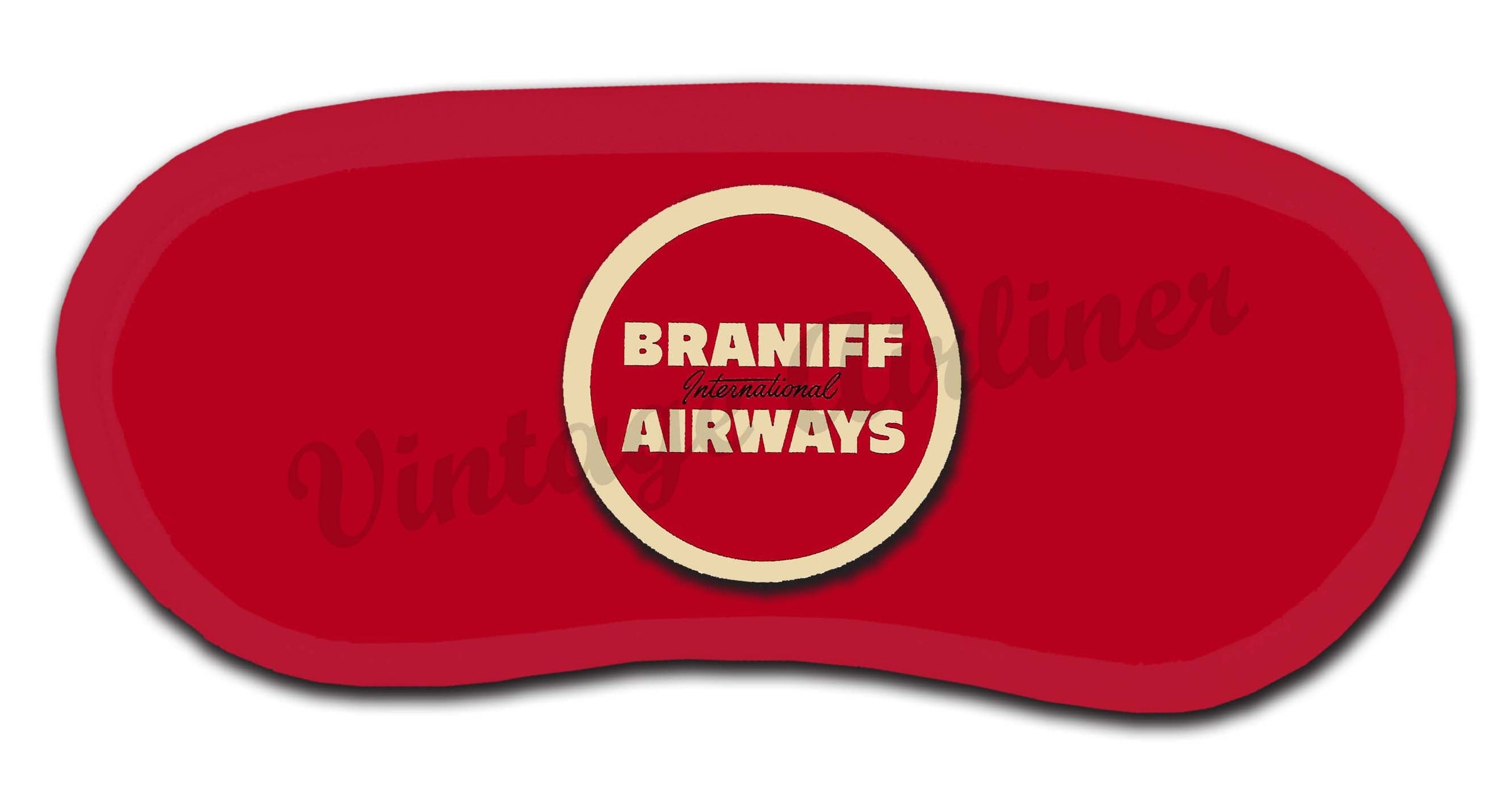 Braniff Airways Red Logo Bag Sticker Sleep Mask