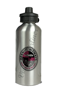 Braniff Airways 1930's Bag Sticker Aluminum Water Bottle