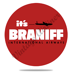 Braniff International 1970's Vintage Round Sandstone Coaster