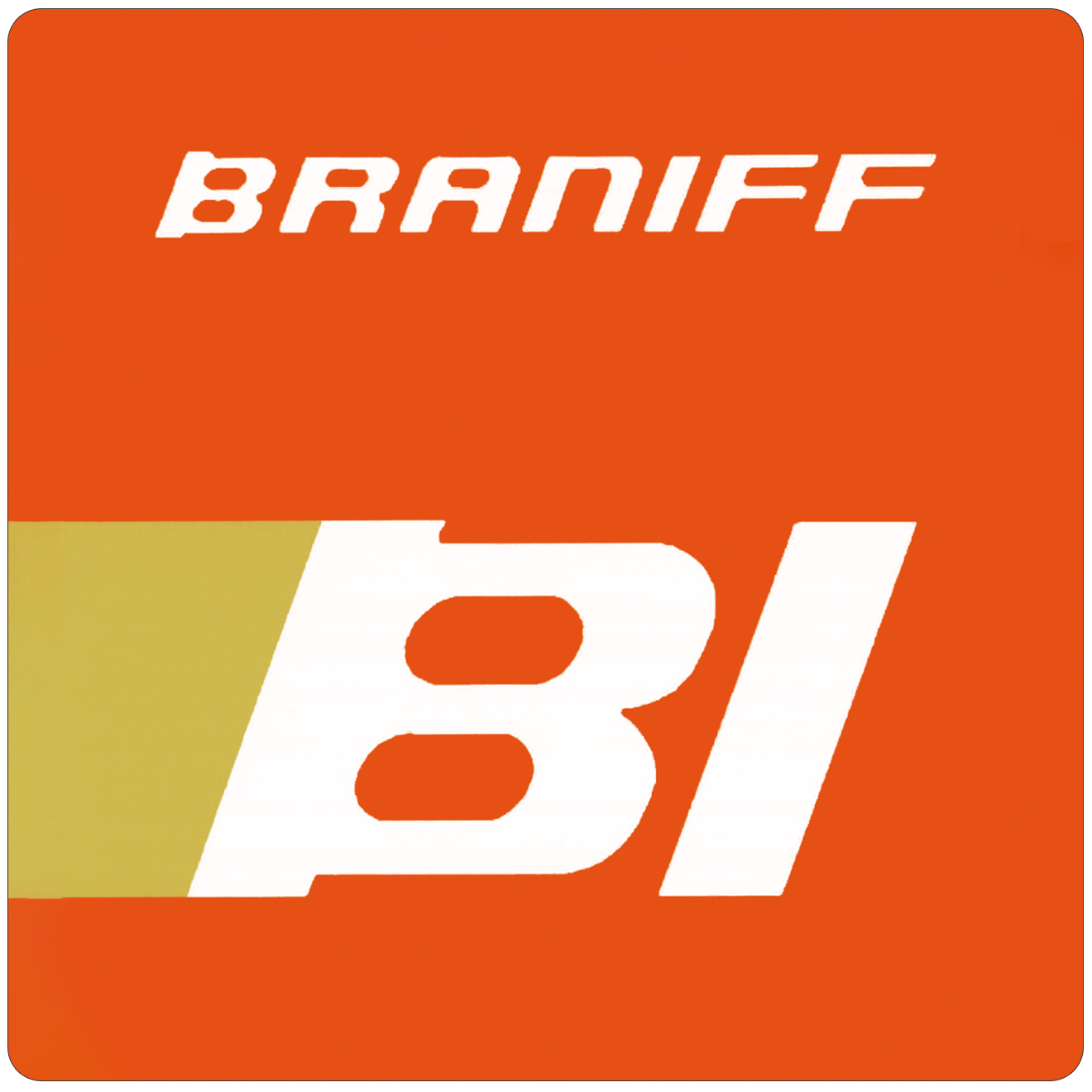 Braniff Logo Square Sandstone Coaster