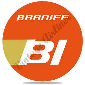 Braniff Logo Round Sandstone Coaster