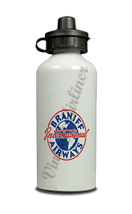 Braniff International Airways 1950's Bag Sticker Aluminum Water Bottle