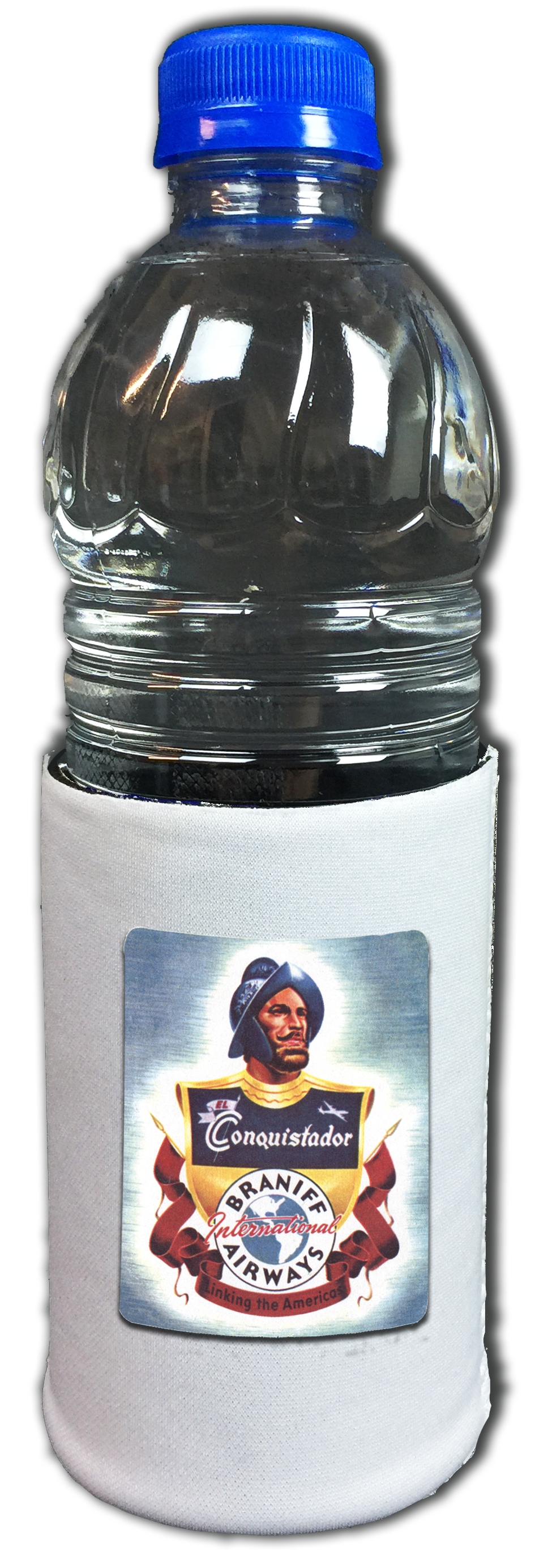 Braniff International Airways Vintage Conquistador Bag Sticker Beverage Wrap