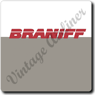 Braniff 1980's Logo Square Sandstone Coaster
