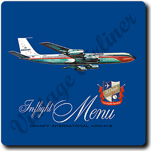 Braniff International El Dorado Super Jets Square Sandstone Coaster