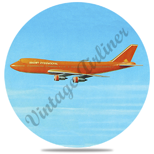 Big Orange: Braniff 747s Round Sandstone Coaster