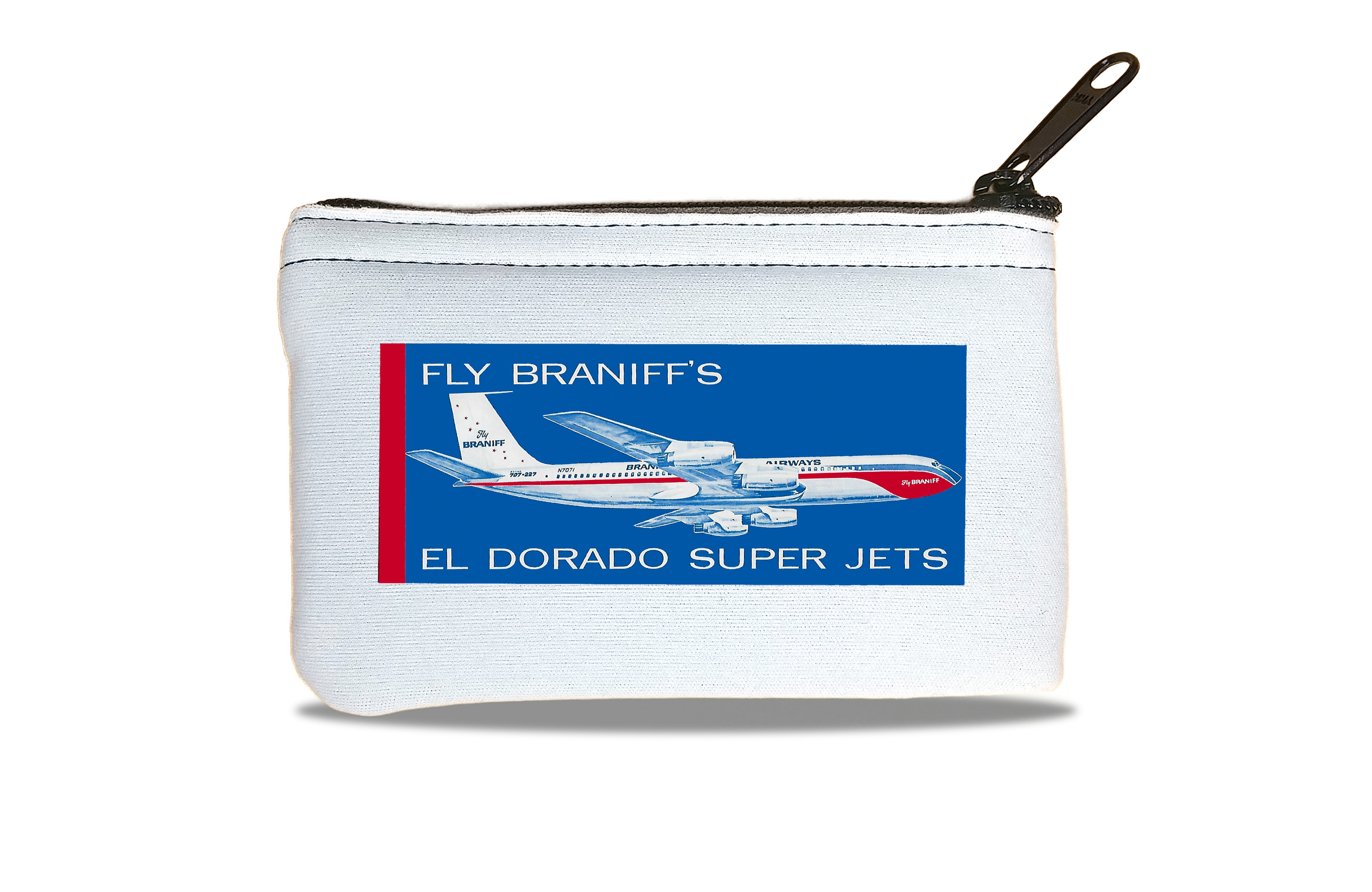 Braniff International El Dorado Super Jets Bag Sticker Rectangular Coin Purse
