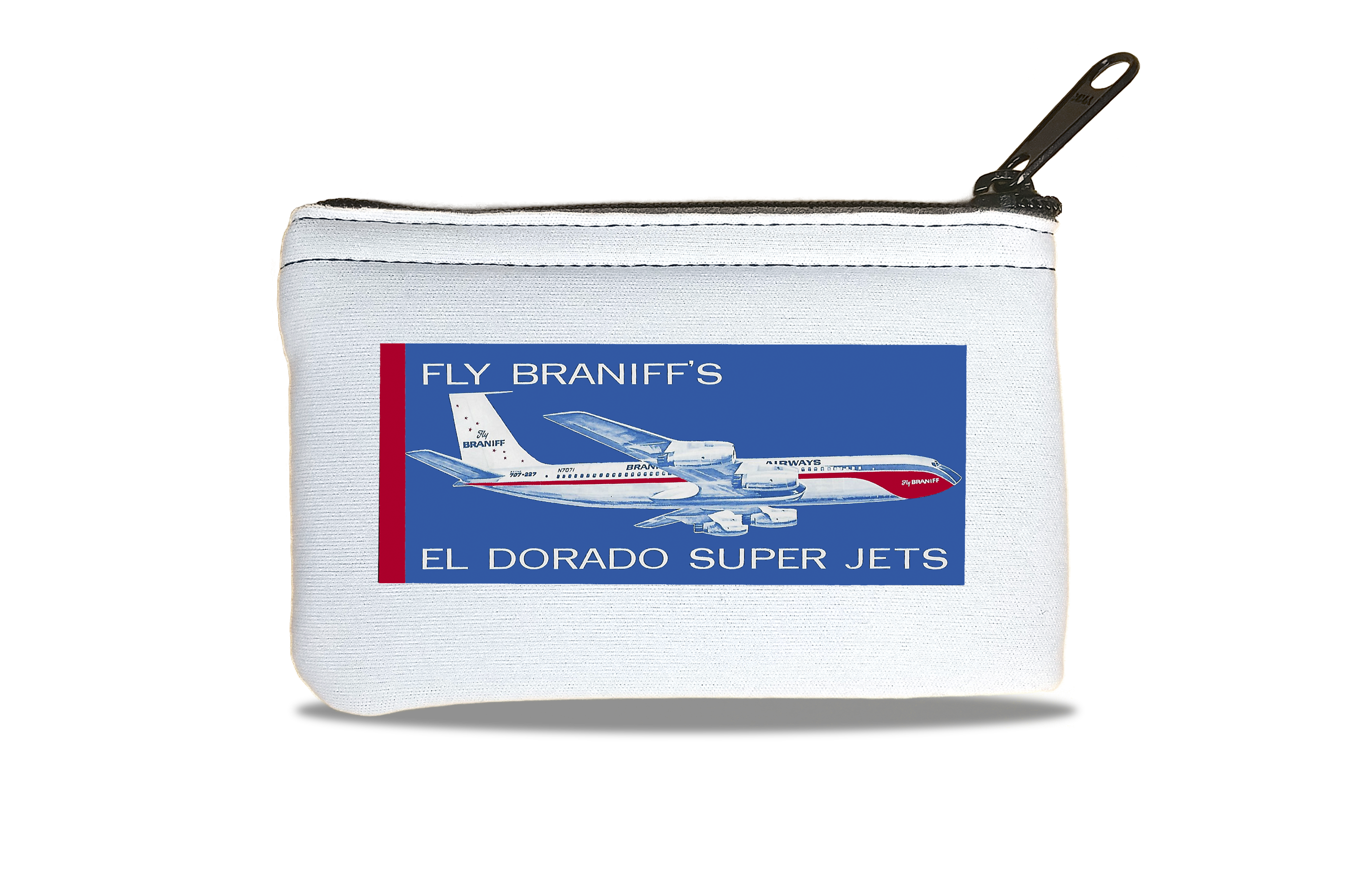 Braniff International El Dorado Super Jets Bag Sticker Rectangular Coin Purse