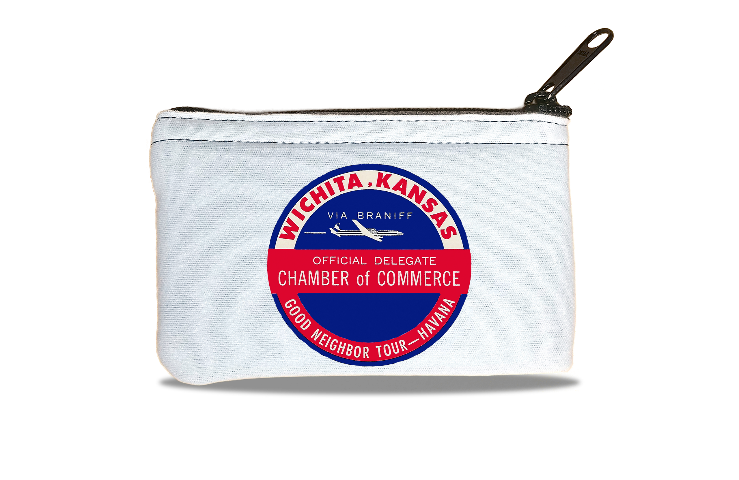 Braniff International Wichita Kansas Chamber Bag Sticker Rectangular Coin Purse
