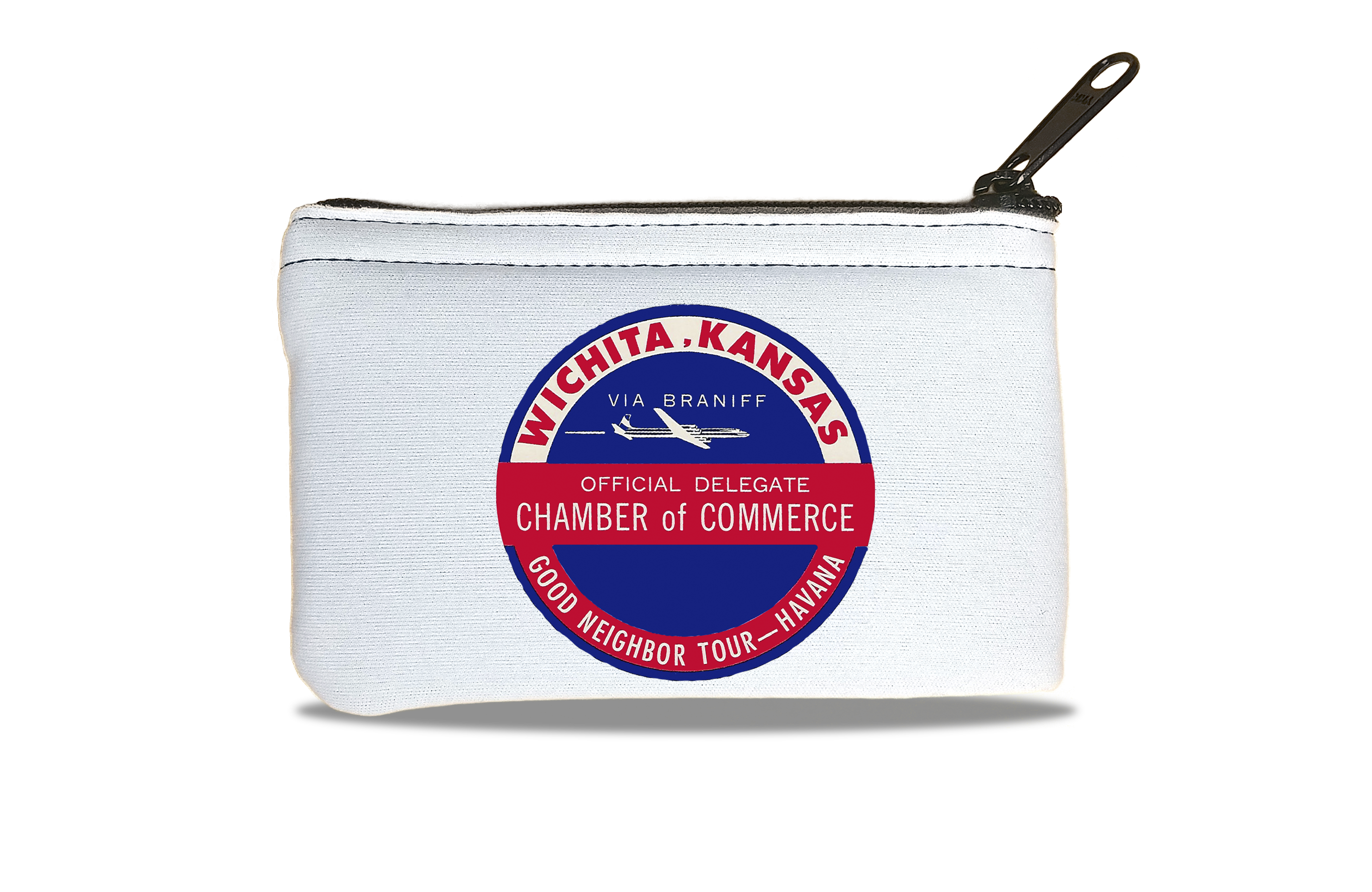 Braniff International Wichita Kansas Chamber Bag Sticker Rectangular Coin Purse