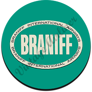 Braniff International Airways Round Sandstone Coaster