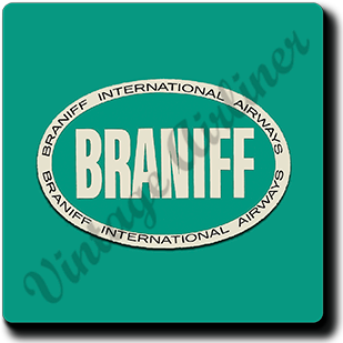 Braniff International Airways Square Sandstone Coaster