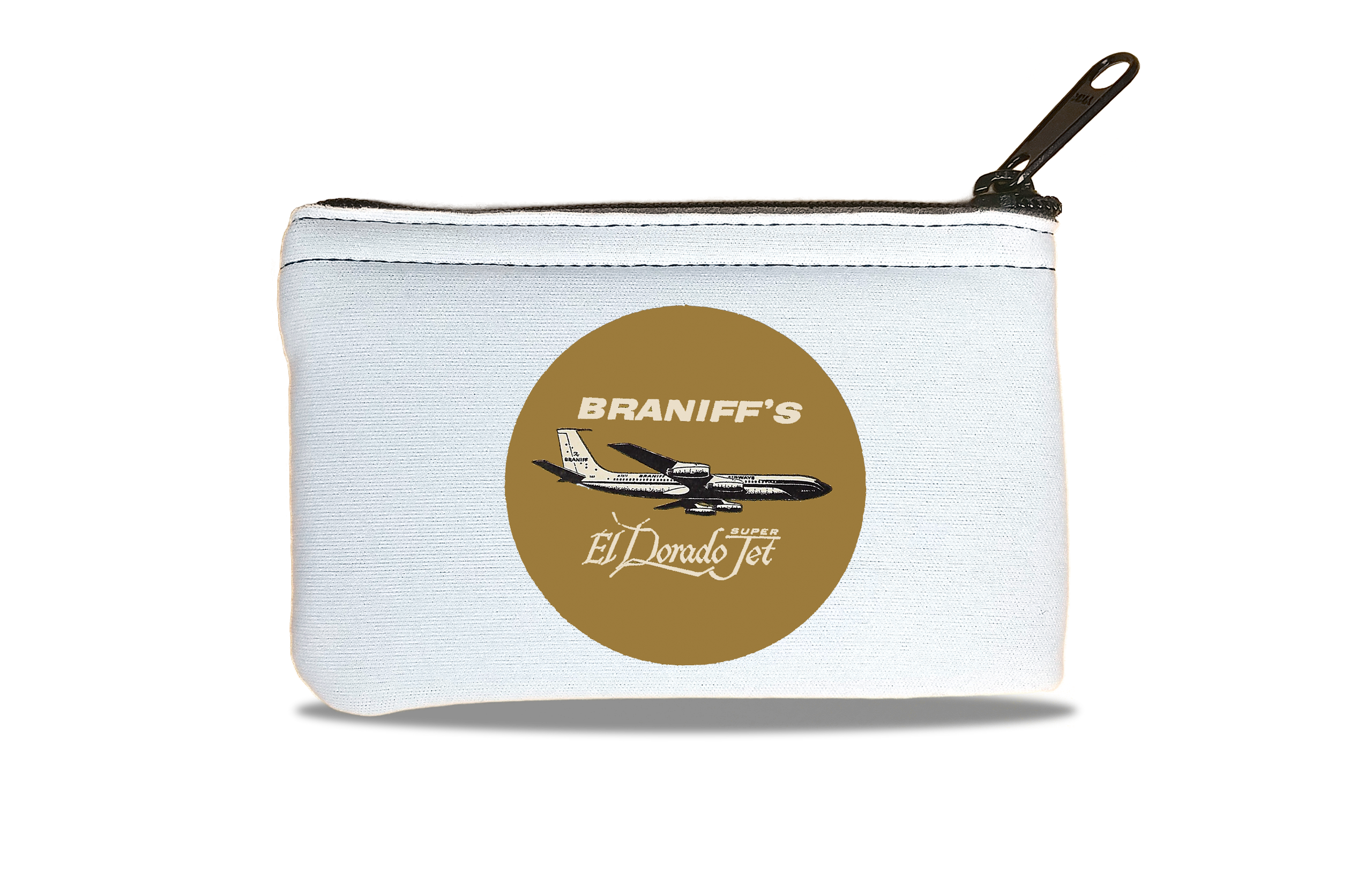 Braniff International Airways Golden El Dorado Jets Bag Sticker Rectangular Coin Purse