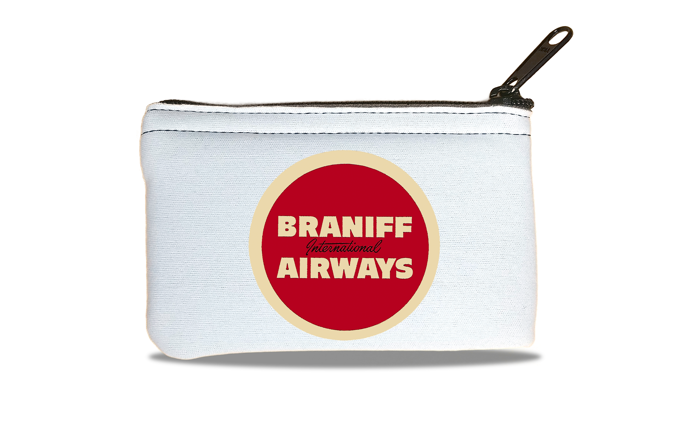 Braniff Airways Red Logo Bag Sticker Rectangular Coin Purse
