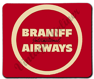 Braniff Airways Red Logo Rectangular Mousepad