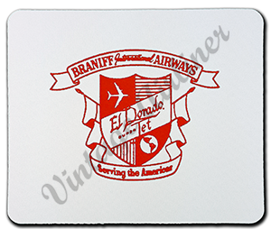Braniff International Airways El Dorado Jet Shield Rectangular Mousepad