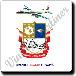 Braniff International Airways El Dorado Square Sandstone Coaster