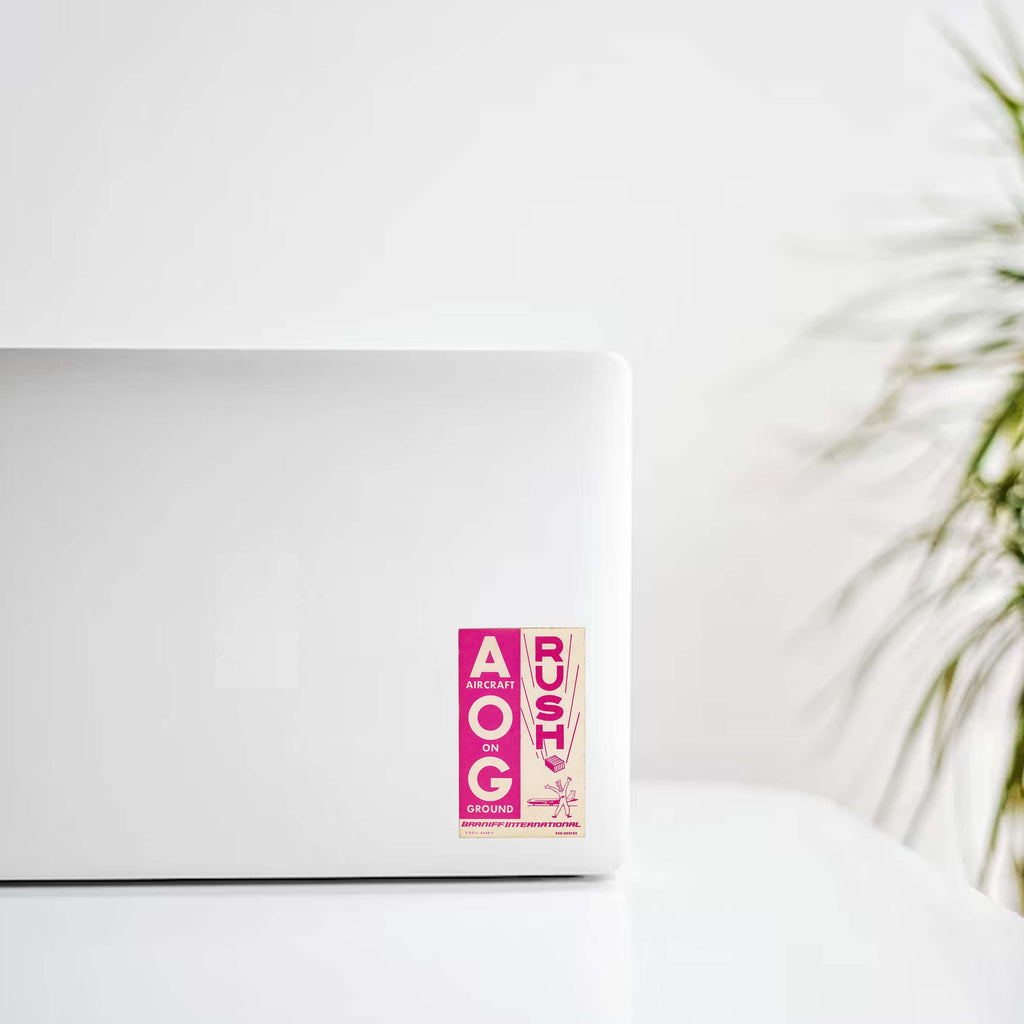 A.O.G Aircraft On Ground Rush Braniff Decal Stickers