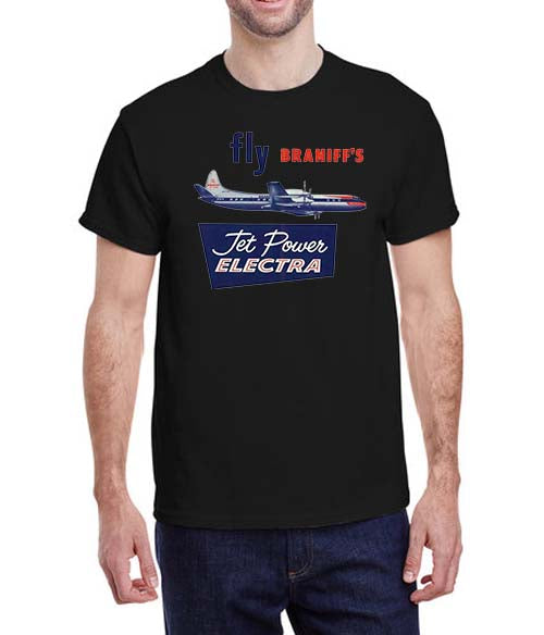 Braniff Airlines- Jet Power Electra - T-Shirt