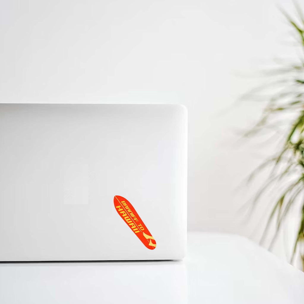 Braniff To Hawaii Surf Board Decal Stickers
