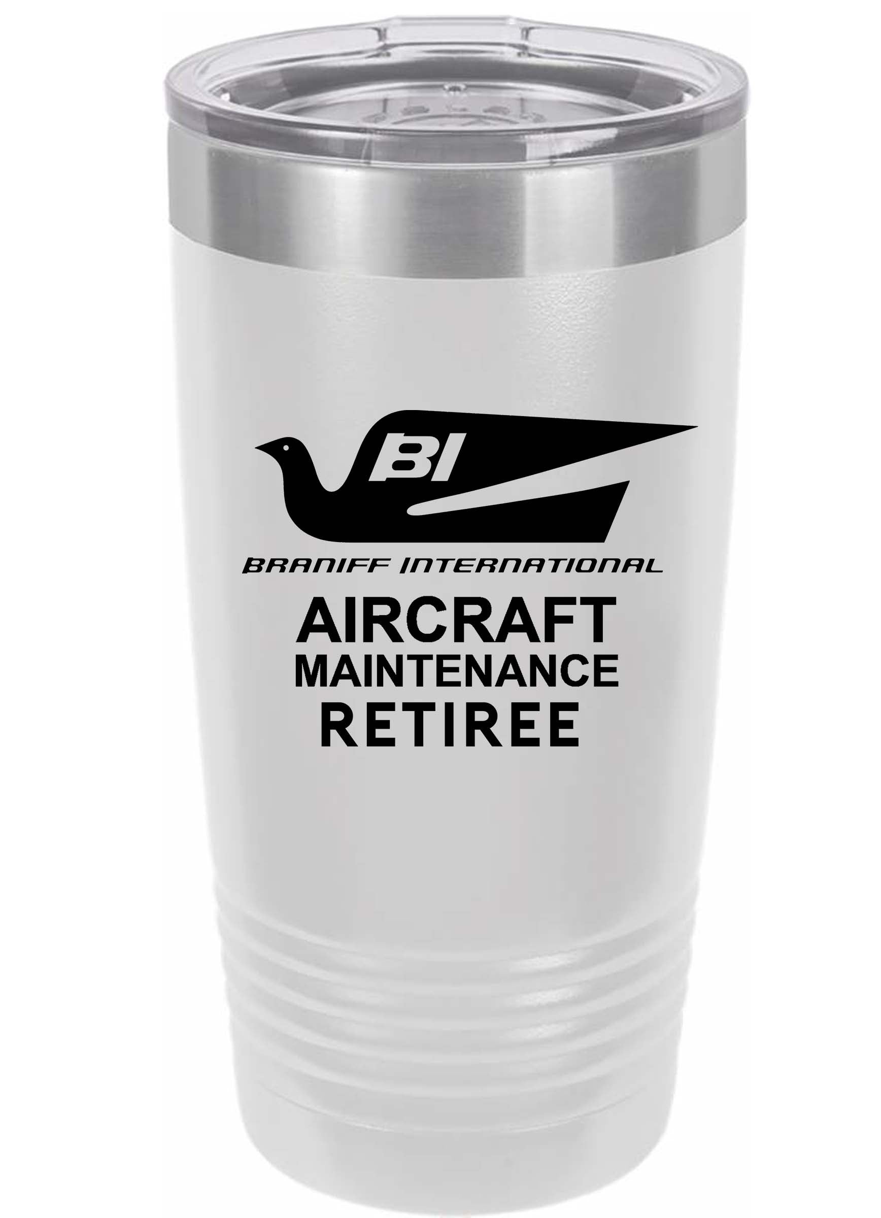 RETIREE Braniff Aircraft Maintenance Tumbler