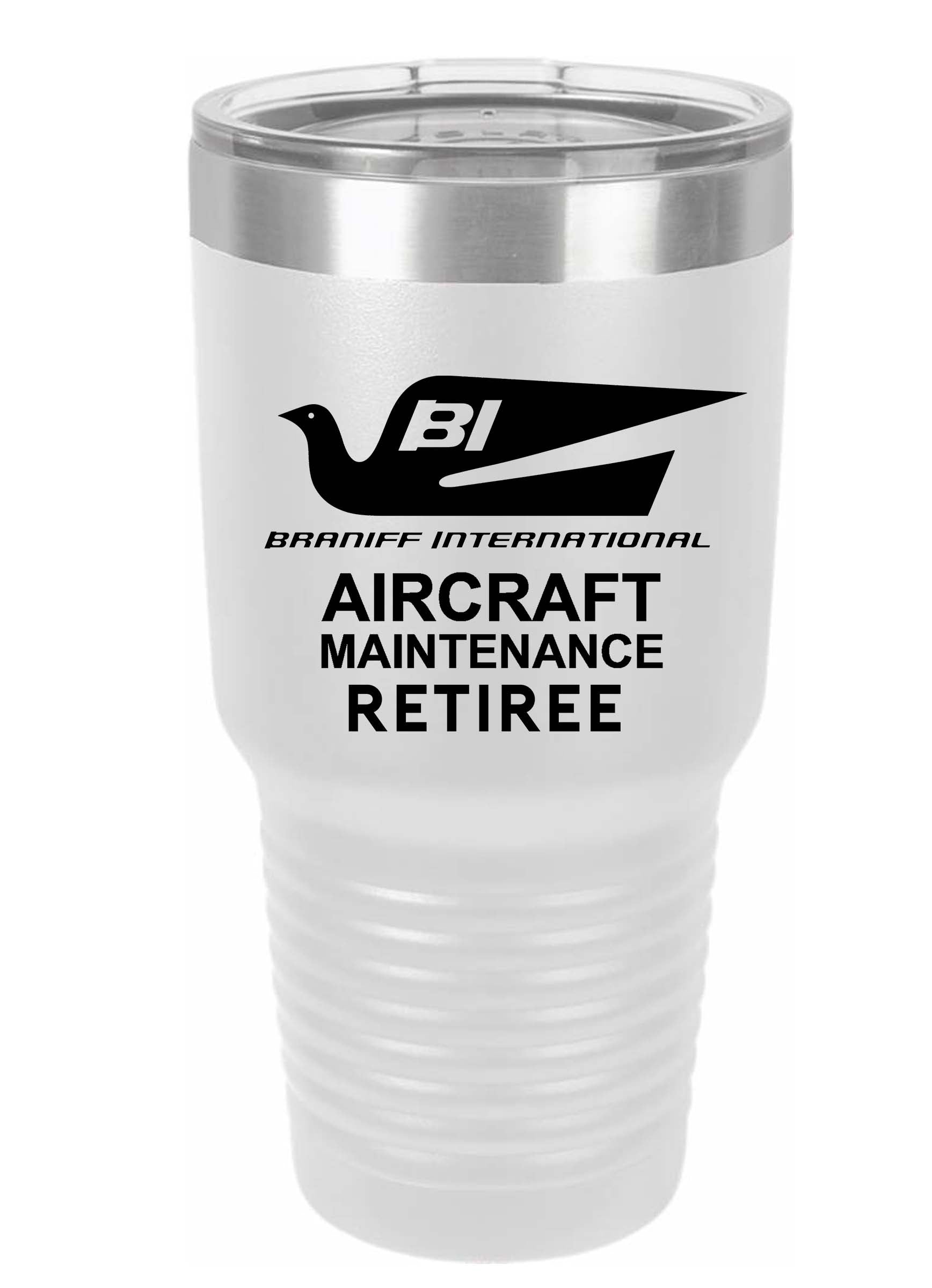 RETIREE Braniff Aircraft Maintenance Tumbler