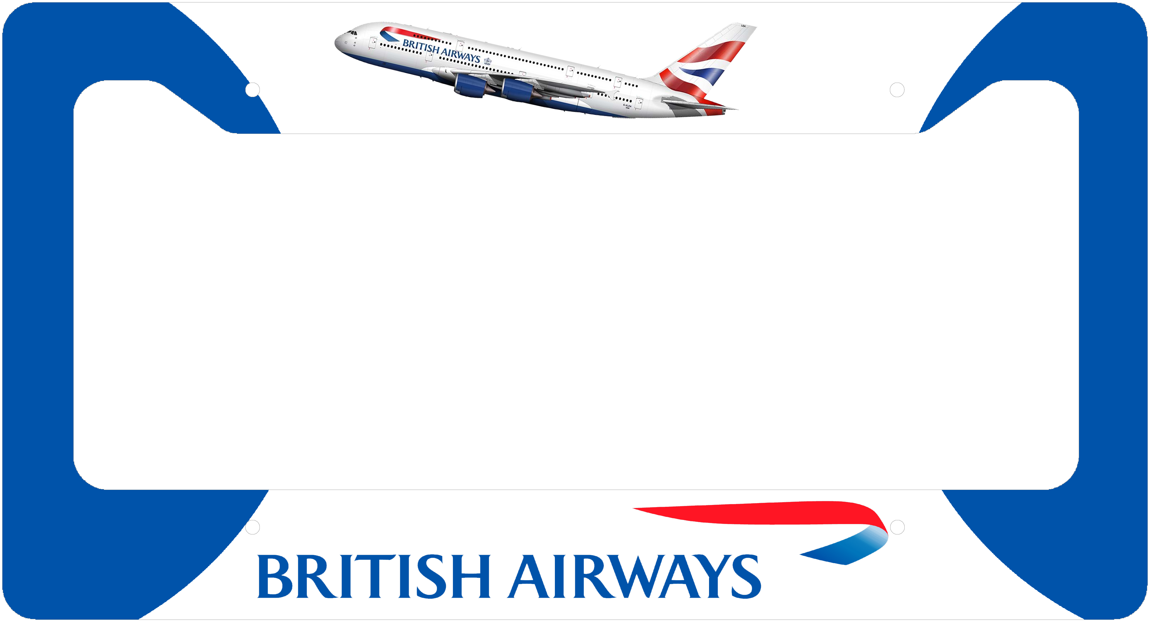 British Airways Livery - License Plate Thick Frame