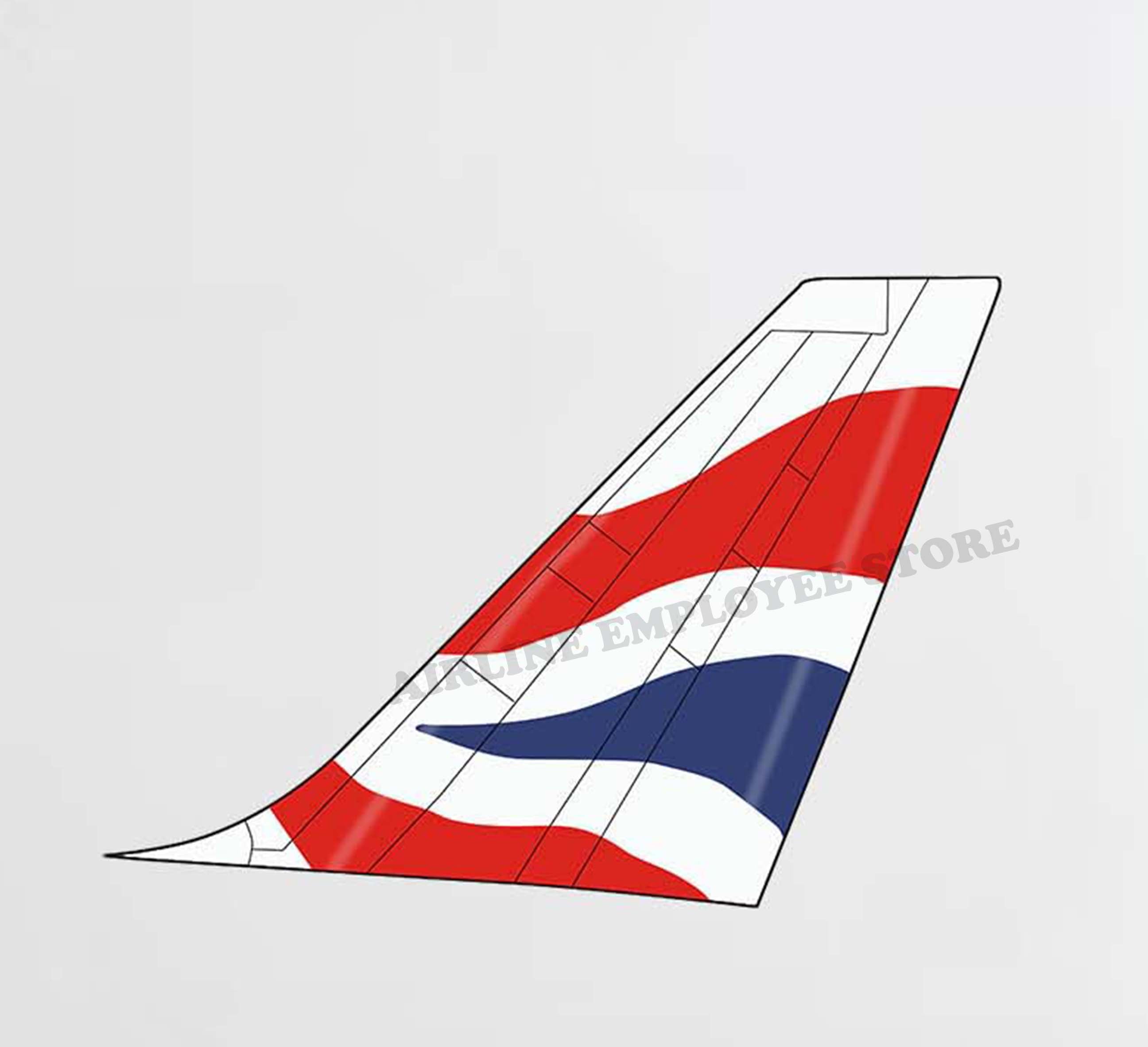 British Airways Union Jack Tail Decal Stickers
