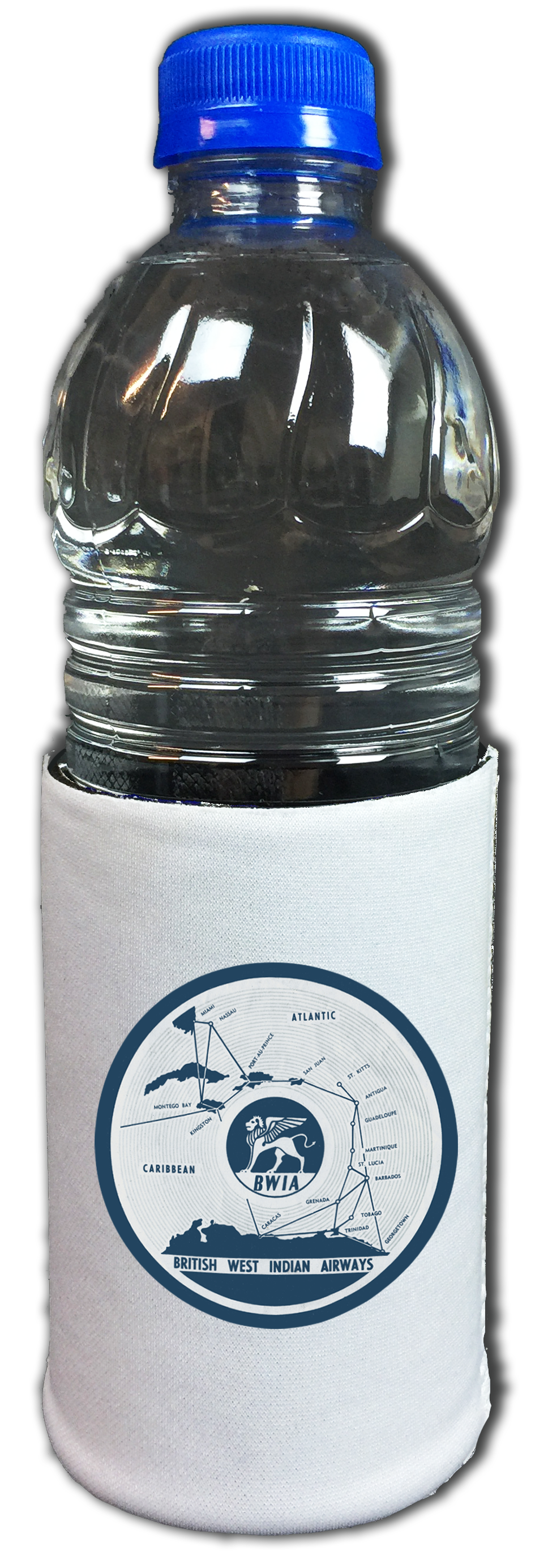 BWIA British West Indies Airways Vintage Bag Sticker Beverage Wrap