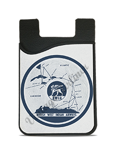 BWIA British West Indian Airways Vintage Bag Sticker Card Caddy
